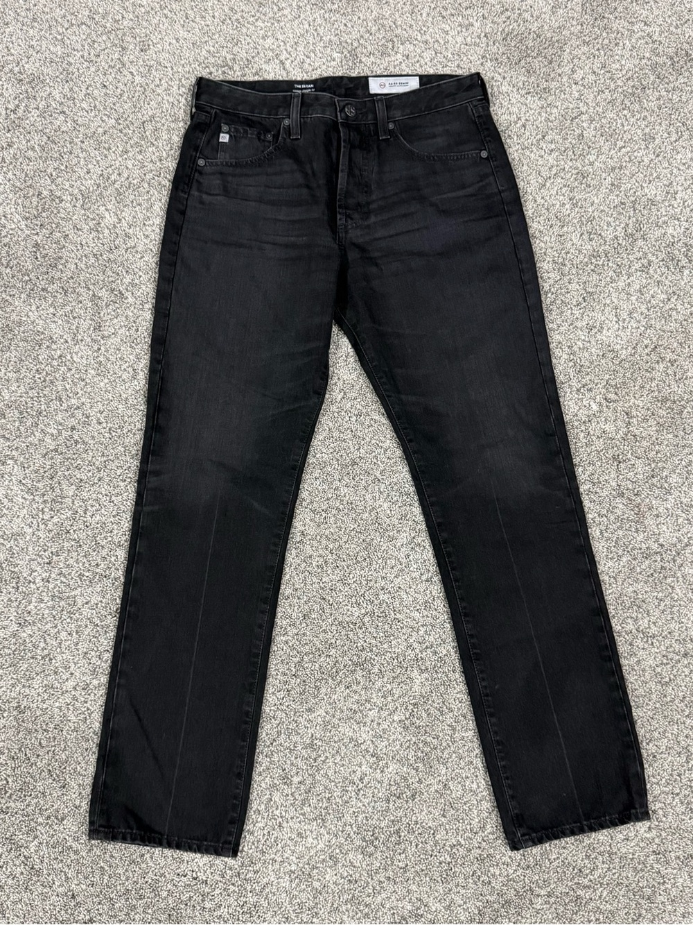 AG-ED ADRIANO GOLDSCHMIED Black Denim Vintage Straight Leg Jeans Women’s 27 R